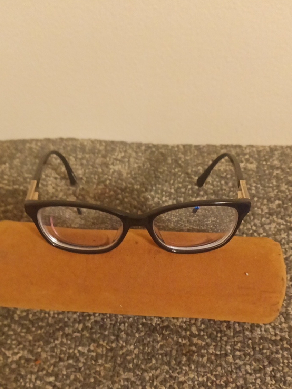 Kate Spade Hazen Black Cat-Eye Eyeglasses with Gold Temples Frames